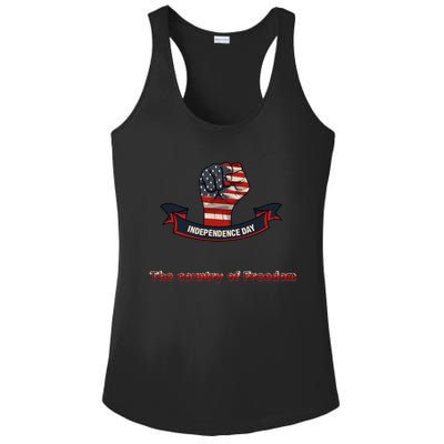 Independence The Country Of Freedom Design By Ronroyal#4 Gift Ladies PosiCharge Competitor Racerback Tank