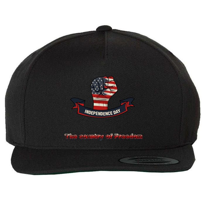 Independence The Country Of Freedom Design By Ronroyal#4 Gift Wool Snapback Cap