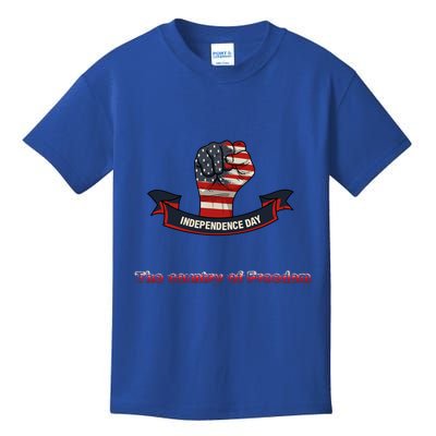 Independence The Country Of Freedom Design By Ronroyal#4 Gift Kids T-Shirt