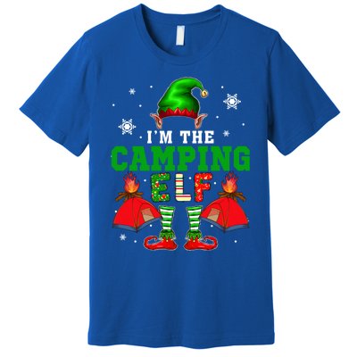 IM The Camping Elf Christmas Elf Shoes Hat Costume Camper Funny Gift Premium T-Shirt