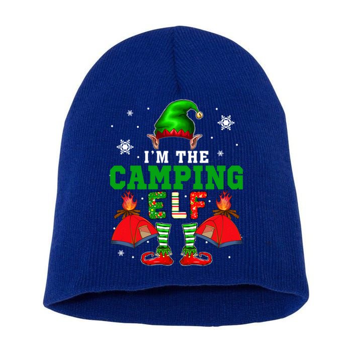 IM The Camping Elf Christmas Elf Shoes Hat Costume Camper Funny Gift Short Acrylic Beanie