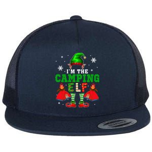 IM The Camping Elf Christmas Elf Shoes Hat Costume Camper Funny Gift Flat Bill Trucker Hat