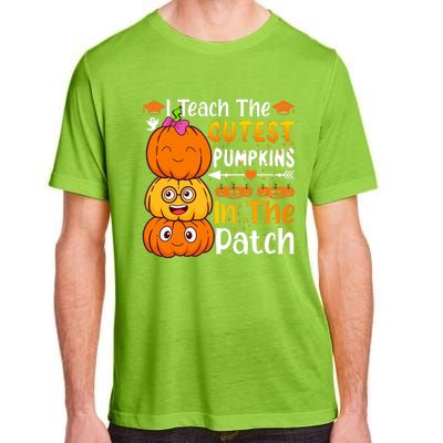 I Teach Cutest Pumpkins In Patch Teacher Halloween Adult ChromaSoft Performance T-Shirt