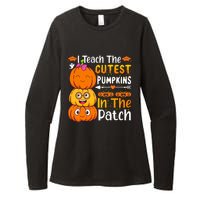 I Teach Cutest Pumpkins In Patch Teacher Halloween Womens CVC Long Sleeve Shirt