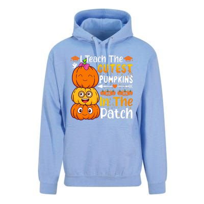 I Teach Cutest Pumpkins In Patch Teacher Halloween Unisex Surf Hoodie