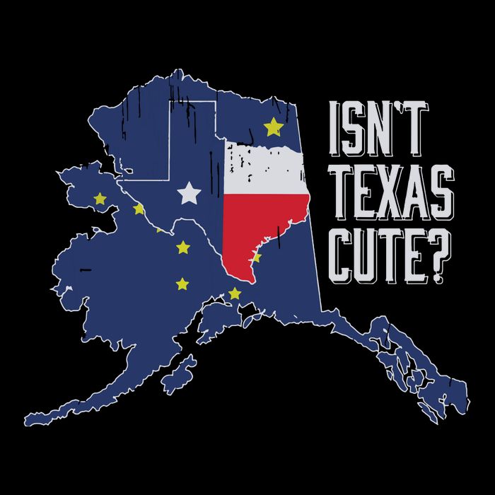 Isnt Texas Cute Alaska Home Ak State Design Drawstring Bag