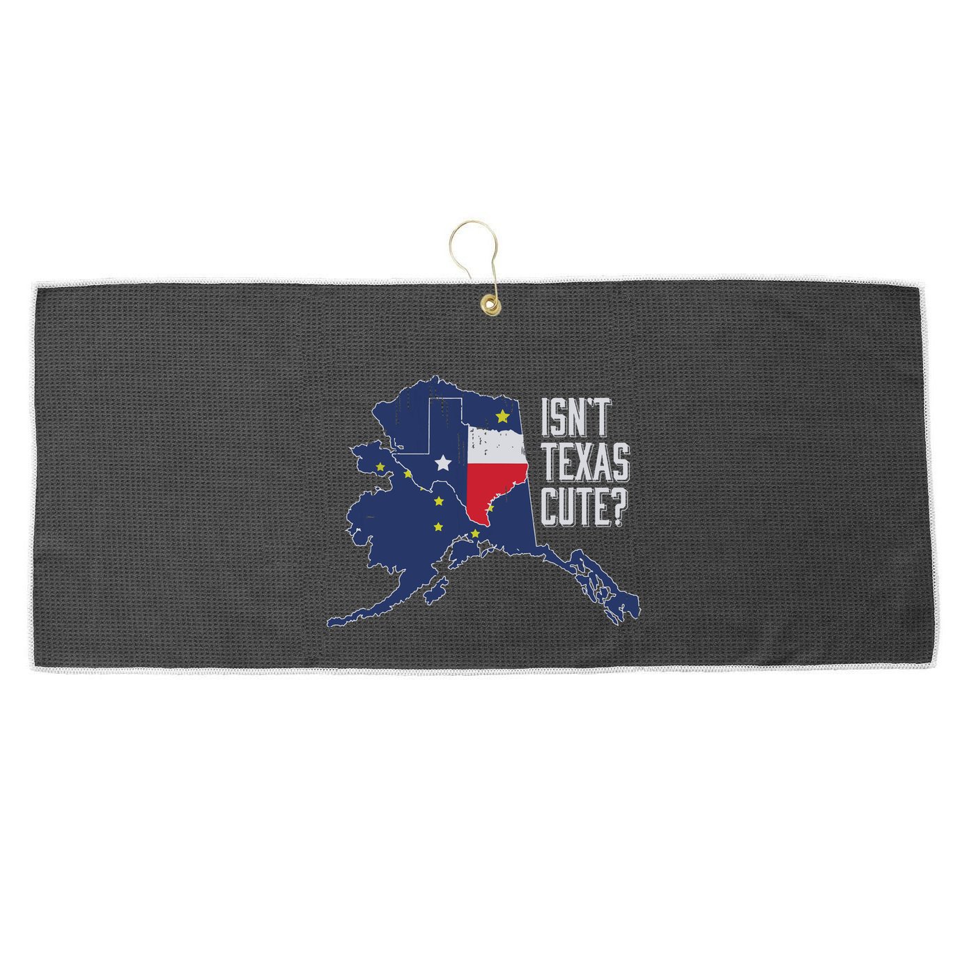 Isnt Texas Cute Alaska Home Ak State Design Large Microfiber Waffle Golf Towel