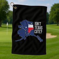 Isnt Texas Cute Alaska Home Ak State Design Golf Towel