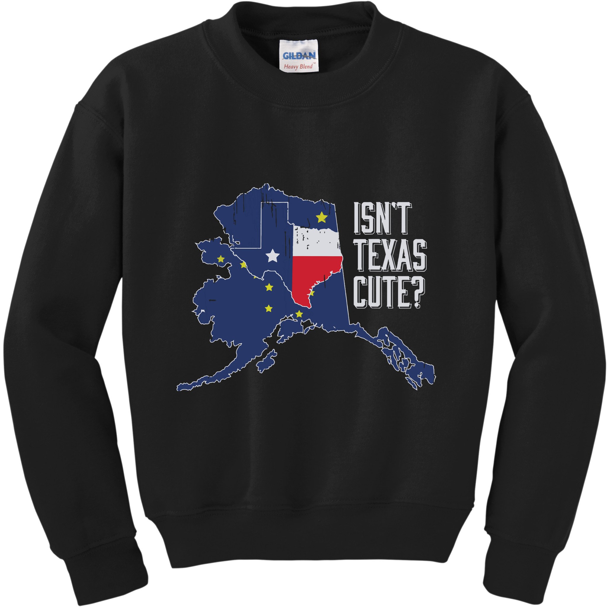 Isnt Texas Cute Alaska Home Ak State Design Kids Sweatshirt