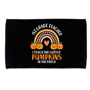 I Teach Cutest Pumpkins In Patch 1st Grade Teacher Microfiber Hand Towel