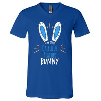 I'm The Calculus Teacher Bunny Ears Easter Sunday Cute Gift V-Neck T-Shirt