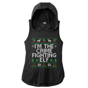 IM The Crime Fighting Elf Police Officer Ugly Christmas Cop Meaningful Gift Ladies PosiCharge Tri-Blend Wicking Draft Hoodie Tank