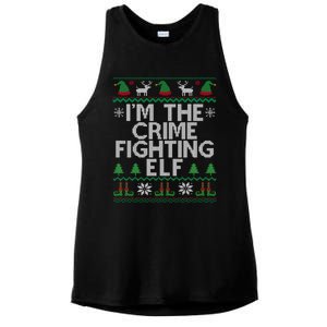 IM The Crime Fighting Elf Police Officer Ugly Christmas Cop Meaningful Gift Ladies PosiCharge Tri-Blend Wicking Tank