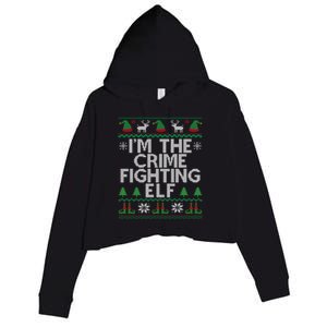 IM The Crime Fighting Elf Police Officer Ugly Christmas Cop Meaningful Gift Crop Fleece Hoodie