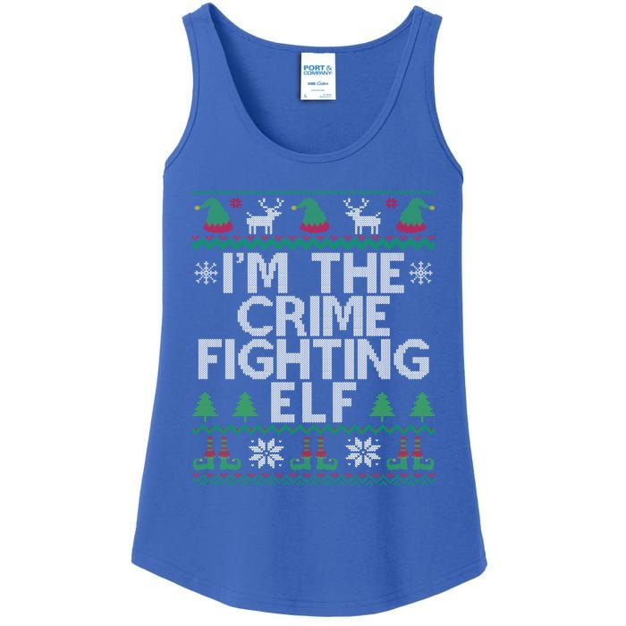 IM The Crime Fighting Elf Police Officer Ugly Christmas Cop Meaningful Gift Ladies Essential Tank