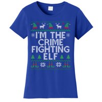 IM The Crime Fighting Elf Police Officer Ugly Christmas Cop Meaningful Gift Women's T-Shirt