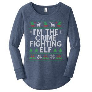 IM The Crime Fighting Elf Police Officer Ugly Christmas Cop Meaningful Gift Women's Perfect Tri Tunic Long Sleeve Shirt