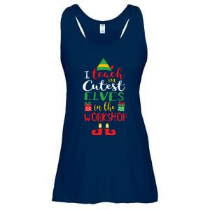 I Teach Cutest Elves In The Workshop Teacher Christmas Top Ladies Essential Flowy Tank