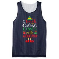 I Teach Cutest Elves In The Workshop Teacher Christmas Top Mesh Reversible Basketball Jersey Tank