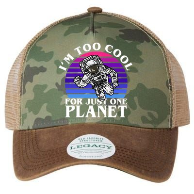 I'm Too Cool For Just One Planet Astronaut Legacy Tie Dye Trucker Hat