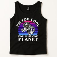 I'm Too Cool For Just One Planet Astronaut Tank Top