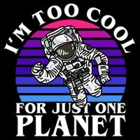 I'm Too Cool For Just One Planet Astronaut Wool Snapback Cap