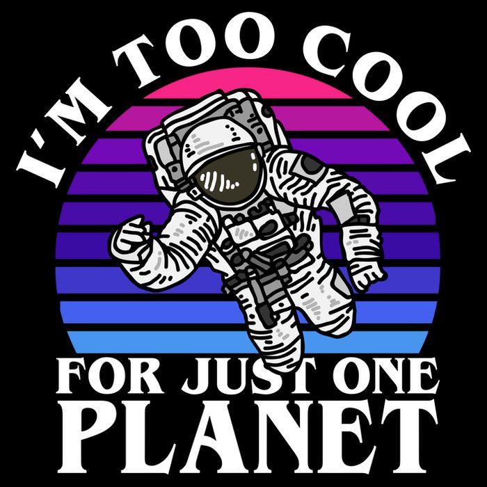 I'm Too Cool For Just One Planet Astronaut Wool Snapback Cap