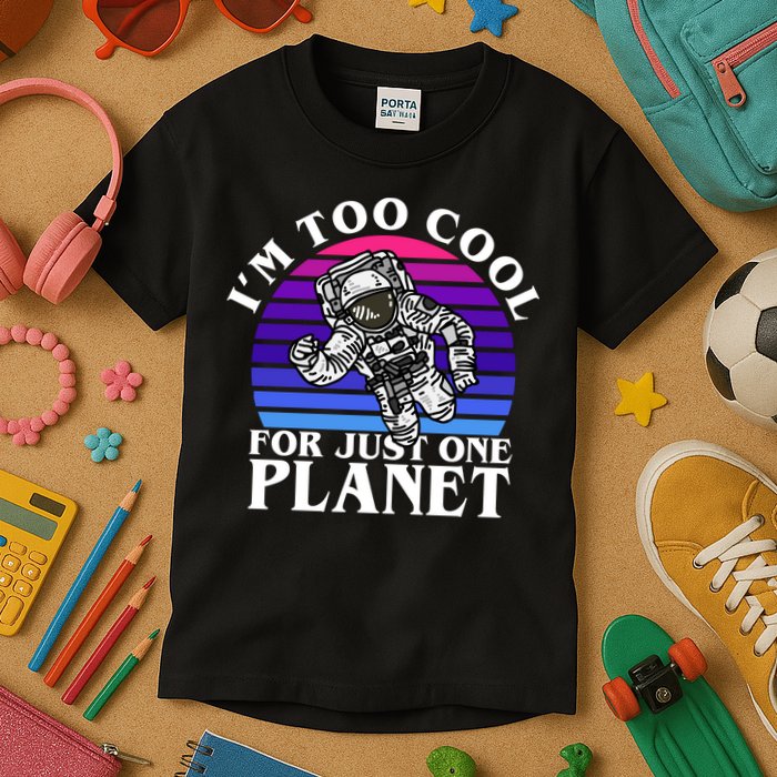 I'm Too Cool For Just One Planet Astronaut Kids T-Shirt