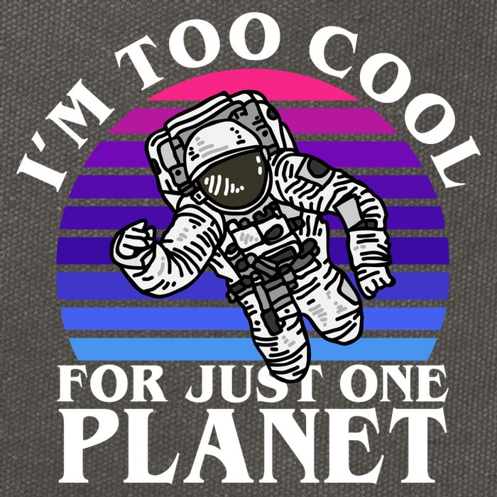 I'm Too Cool For Just One Planet Astronaut Cotton Canvas Backpack