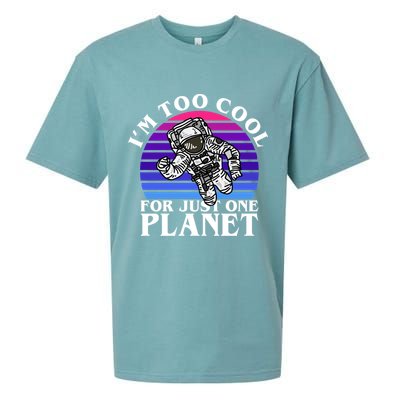 I'm Too Cool For Just One Planet Astronaut Sueded Cloud Jersey T-Shirt