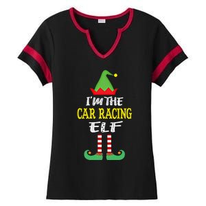 IM The Car Racing Elf Group Matching Family Christmas Gift Ladies Halftime Notch Neck Tee