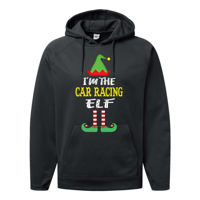 IM The Car Racing Elf Group Matching Family Christmas Gift Performance Fleece Hoodie