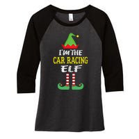 IM The Car Racing Elf Group Matching Family Christmas Gift Women's Tri-Blend 3/4-Sleeve Raglan Shirt