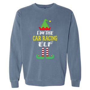 IM The Car Racing Elf Group Matching Family Christmas Gift Garment-Dyed Sweatshirt