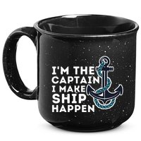 IM The Captain I Make Ship Happen Boat Captain & Boating 15oz Campfire Ceramic Mug