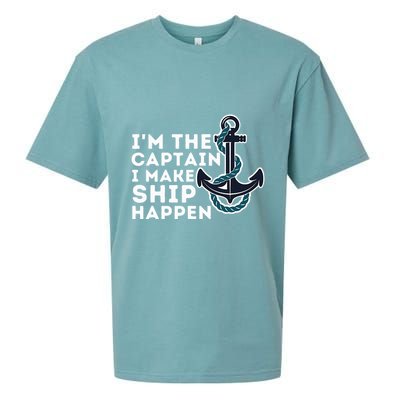 IM The Captain I Make Ship Happen Boat Captain & Boating Sueded Cloud Jersey T-Shirt
