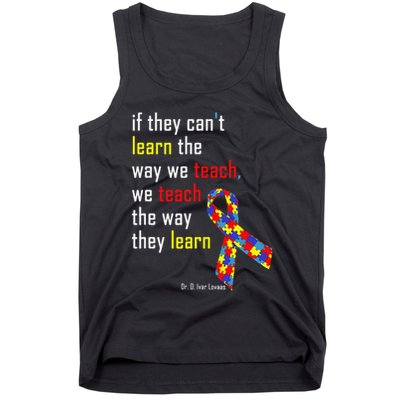 If They Can't.. Autism Awarness Puzzle Tank Top