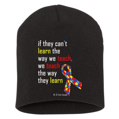 If They Can't.. Autism Awarness Puzzle Short Acrylic Beanie