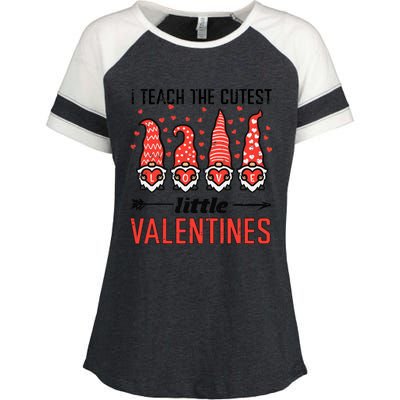 I Teach Cutest Little Valentines Gnomes Love Teacher Wo Enza Ladies Jersey Colorblock Tee