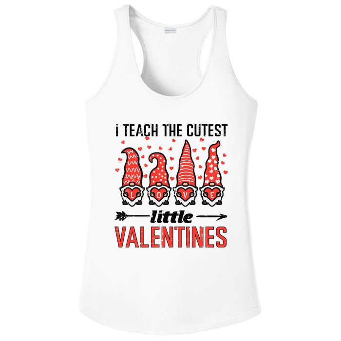 I Teach Cutest Little Valentines Gnomes Love Teacher Wo Ladies PosiCharge Competitor Racerback Tank