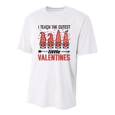 I Teach Cutest Little Valentines Gnomes Love Teacher Wo Youth Performance Sprint T-Shirt