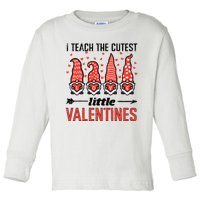 I Teach Cutest Little Valentines Gnomes Love Teacher Wo Toddler Long Sleeve Shirt