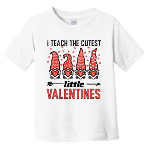 I Teach Cutest Little Valentines Gnomes Love Teacher Wo Toddler T-Shirt