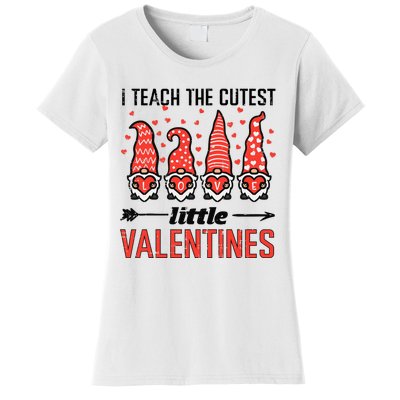 I Teach Cutest Little Valentines Gnomes Love Teacher Wo Women's T-Shirt