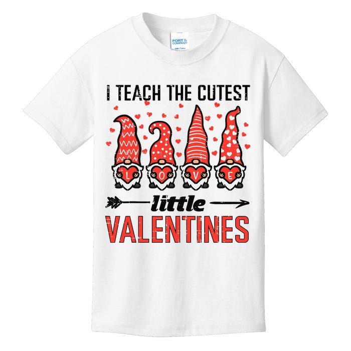 I Teach Cutest Little Valentines Gnomes Love Teacher Wo Kids T-Shirt