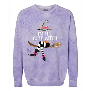 Im The Cute Witch Halloween Matching Group Costume Colorblast Crewneck Sweatshirt