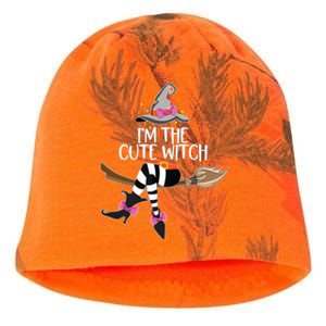 Im The Cute Witch Halloween Matching Group Costume Kati - Camo Knit Beanie