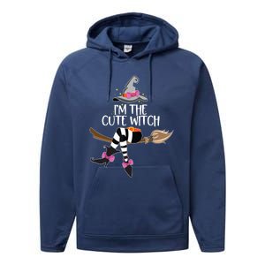 Im The Cute Witch Halloween Matching Group Costume Performance Fleece Hoodie