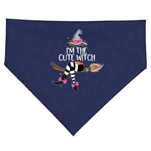 Im The Cute Witch Halloween Matching Group Costume USA-Made Doggie Bandana