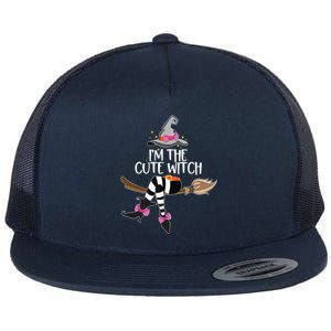 Im The Cute Witch Halloween Matching Group Costume Flat Bill Trucker Hat